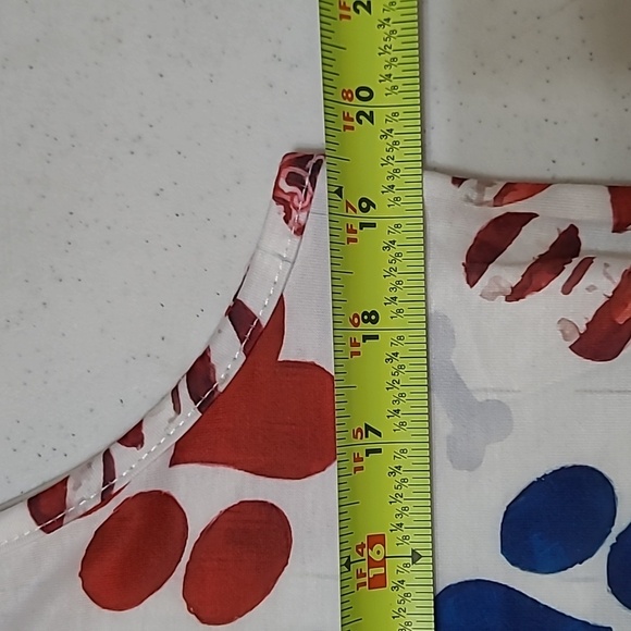 Unknown Brand Patriotic Paw Print swimsuit coverup Size Large - Picture 6 of 7